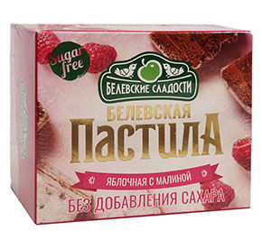 Пастила яблочная с малиной без сахара 125гр