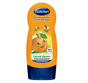 Bubchen Шампунь для волос и тела Абрикос 230мл