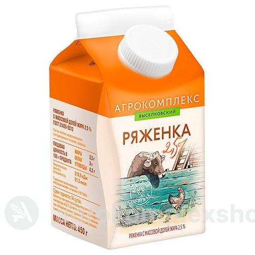 Ряженка 2,5% 0,45л