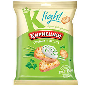 Сух.Кириешки Light пшен.Сметана с зеленью 33г м/у Яшкино