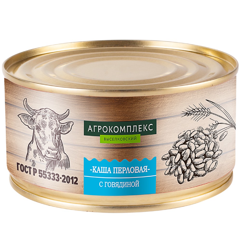 Каша перловая с говядиной 325гр