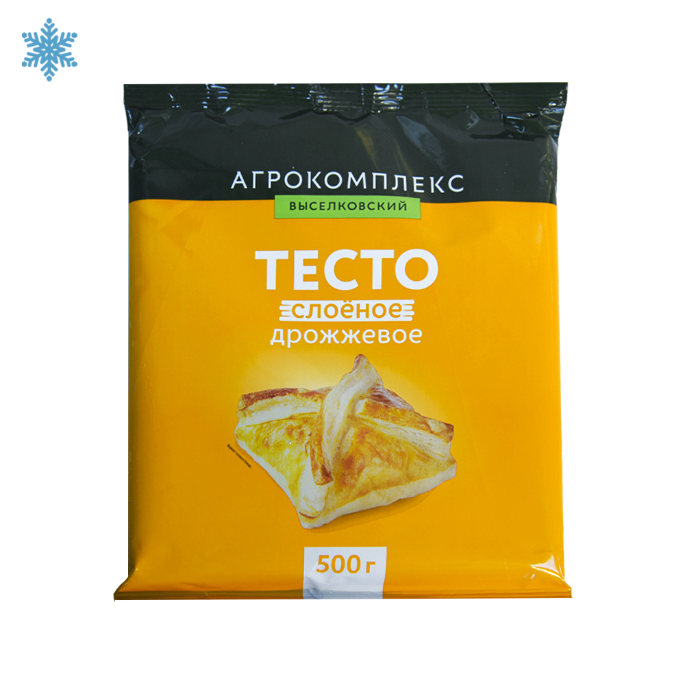 Тесто слоёное дрожжевое Агрокомплекс 500гр 130₽