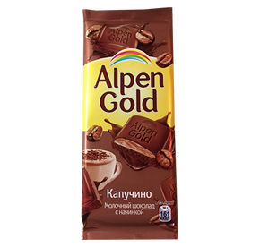 Шоколад молочный Alpen Gold капучино 90гр