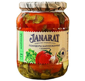 Помидоры Janarat маринованные с сельдереем 670гр