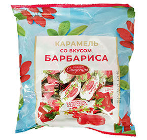 Карамель Азовские Сладенцы леденцовая со вкусом Барбариса 250г м/уп