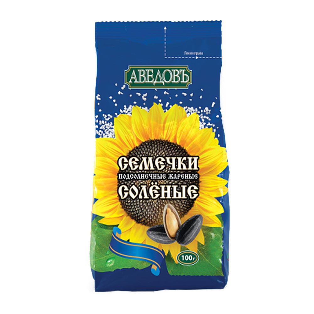 Семечки подсолнечные жареные соленые Аведовъ 100гр 60₽