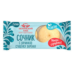 Изделие хлеб."Сочник с начинкой "Сгущёнка варёная" в/с в уп.0,120 кг ИП Гуковская