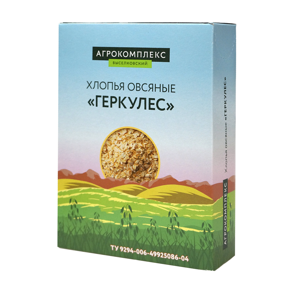 Овсяные хлопья Геркулес Агрокомплекс 400гр 70₽