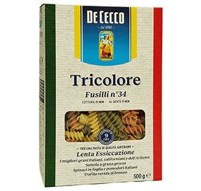 Макароны De Cecco Fusilli Tricolor №34 500гр