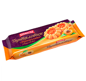 Печенье 240 г Кухмастер Абрикосовые тарталетки м/уп