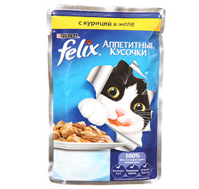 Корм для кошек Felix курица 85гр