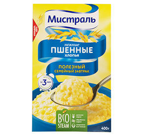 Хлопья пшенные нежные Мистраль 400гр