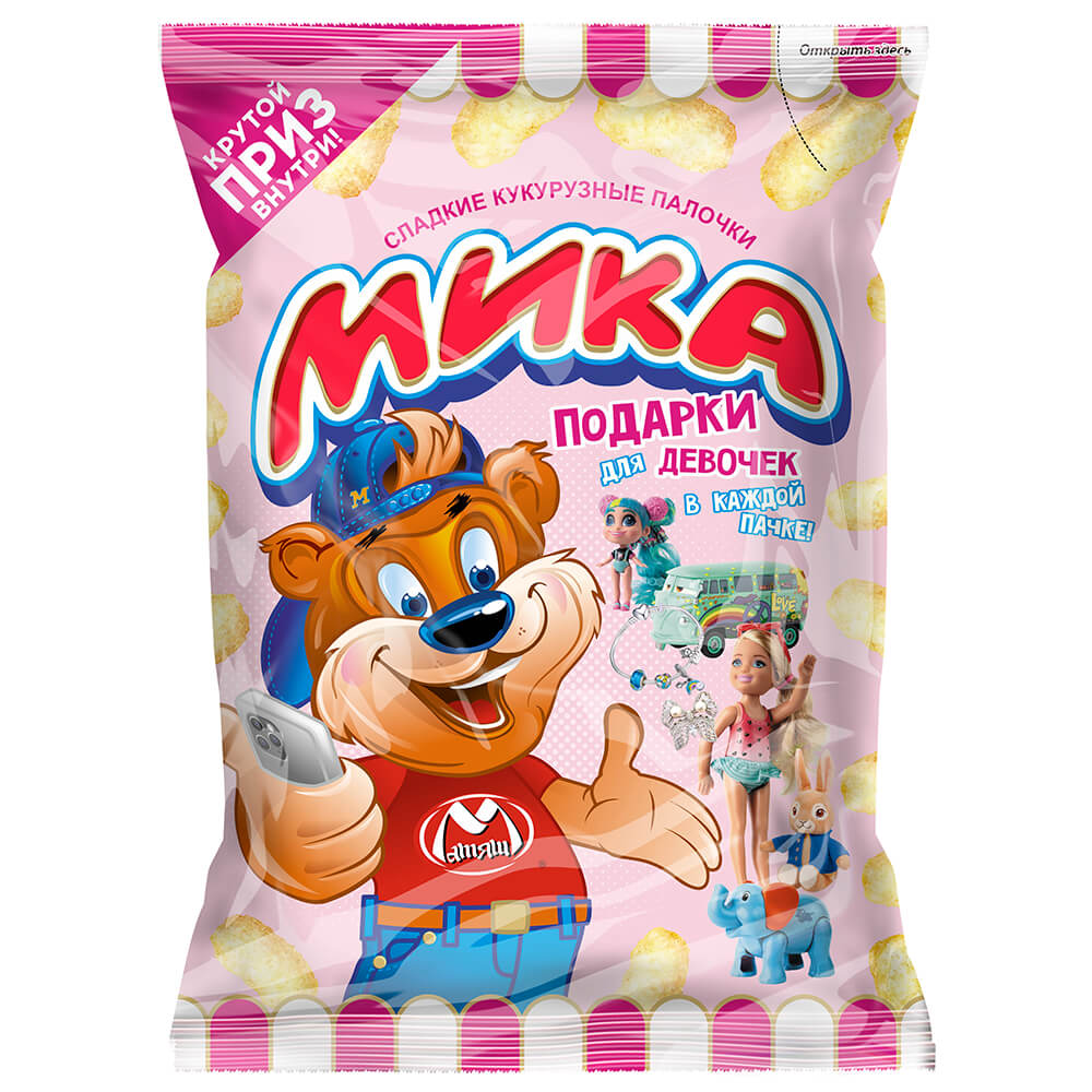 Кукурузные палочки 70 гр МИКА для девочек муп 250₽