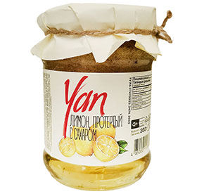 Лимон протертый с сахаром Yan 300гр