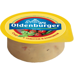 Сыр с томатом и базиликом тм Oldenburger 45%, цилиндр 350г [м]