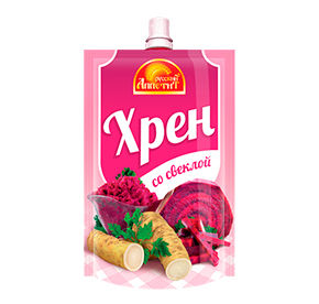 Хрен 120 г Русский аппетит со свеклой дой-пак 72₽