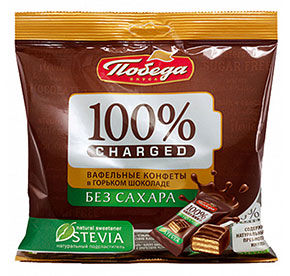 Конфеты Победа в горьком шоколаде Чаржед 150г м/уп