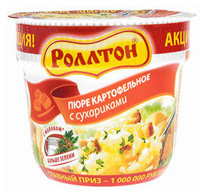 Пюре картофельное фасованное (сухое) с сухариками Роллтон