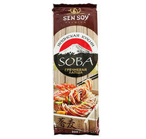 Лапша гречневая "SOBA" 300г 24шт "Сэн Сой"