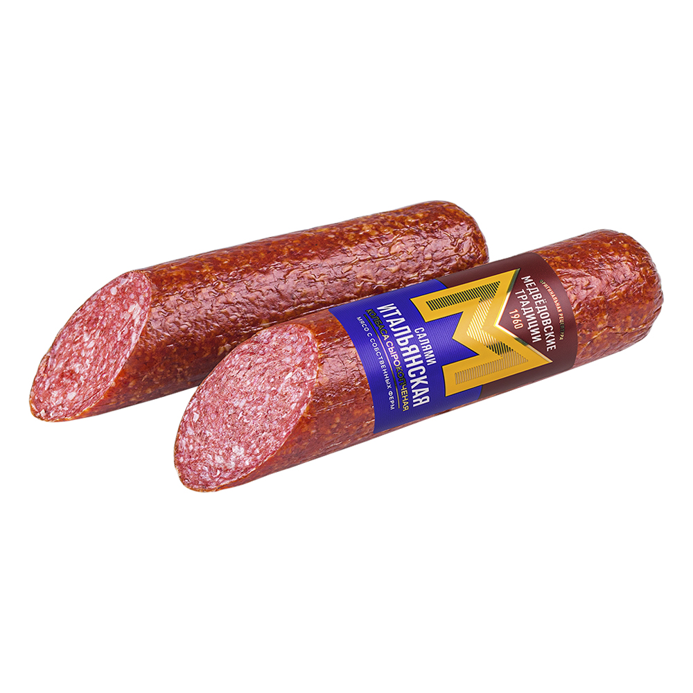 Колбасо сырокопченая Салями Итальянская 1 кг Медвёдовские традиции 1000₽