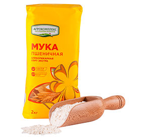 Мука пшеничная хлебопекарная Экстра 2кг