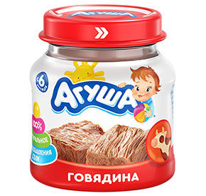 Мясное пюре говядина Агуша 80 г