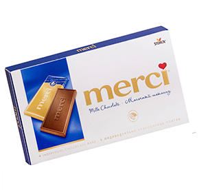 Шоколад Merci молочный 100гр