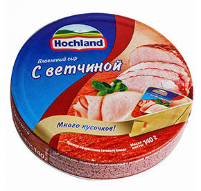 Сыр плавленый Hochland с ветчиной к/к 140г [м]