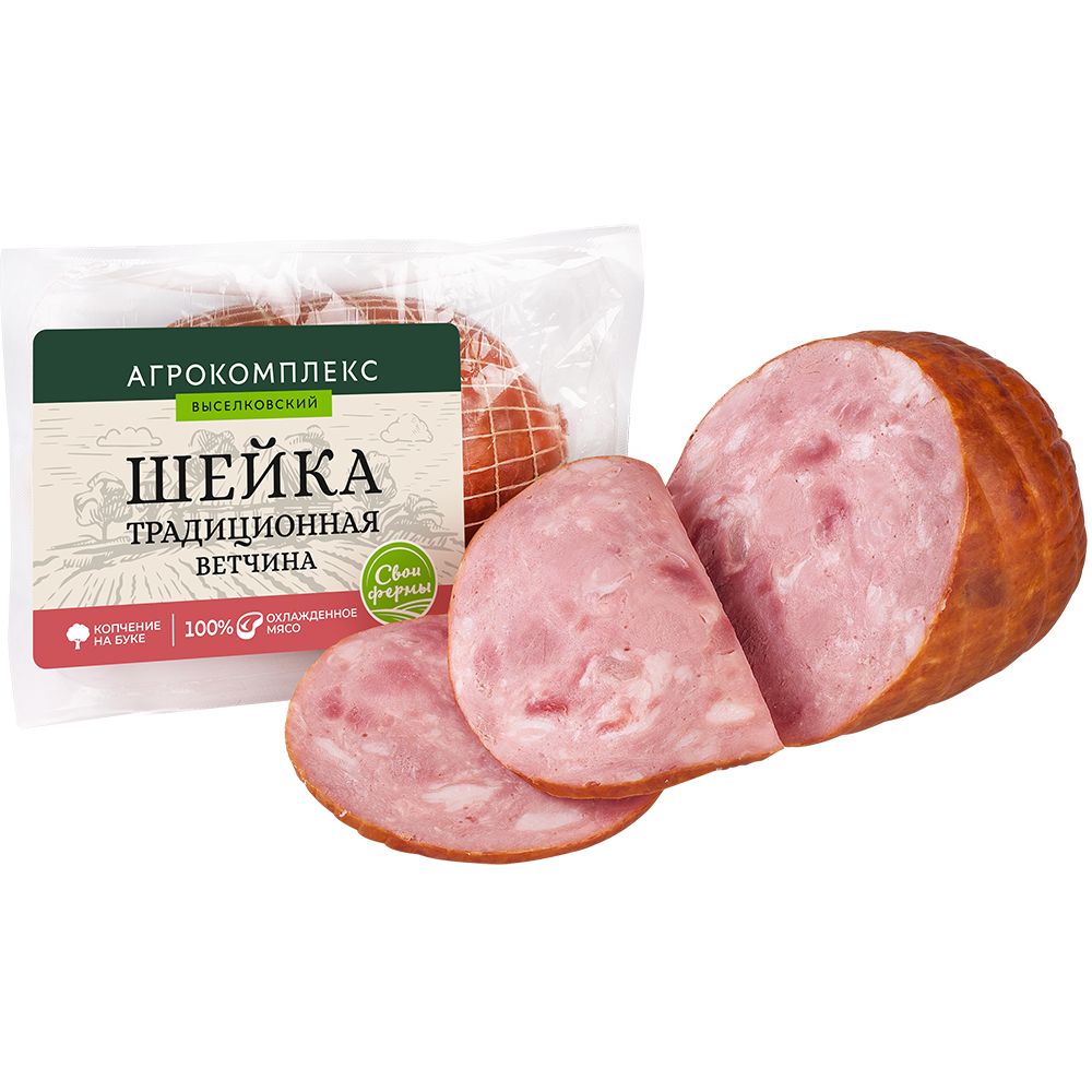Ветчина Шейка традиционнаяпродмясной из свинины кв целым изделупакв МГА 1 кг 630₽