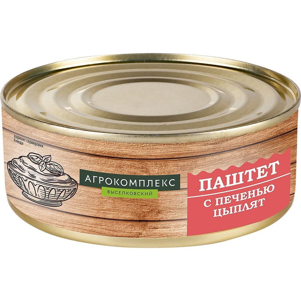 Паштет с печенью цыплят Агрокомплекс 225гр 90₽