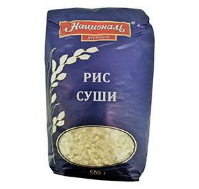 Рис для суши Националь премиум среднезерный м/у 500гр