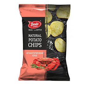 Чипсы BRUTO краб м/уп 150гр