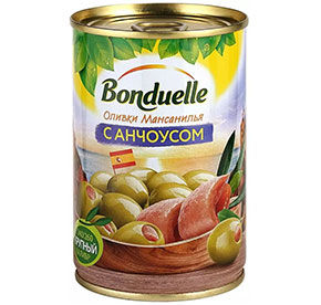 Оливки Мансанилья фаршированчоусом 300 гр консервировпастериз 240₽
