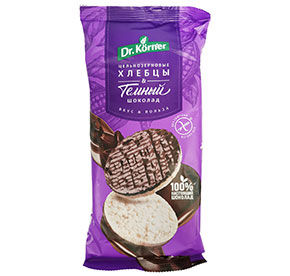 Хлебцы рисовые Dr.Korner хрустящие с темным шоколадом 66гр