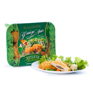 Изд.кул.жар.из мяс.кур.Котлеты с гриб.высш.сорта зам.(конт.ПП) 450 г ТМ "Флай де Ланч"8штПриосколье