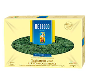 Тальятелле De Cecco яичные со шпинатом 250гр
