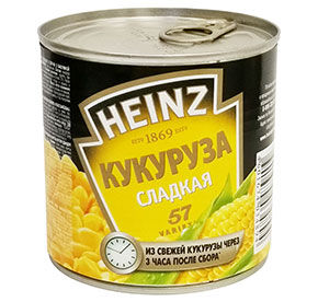 Кукуруза Heinz консервированная 340гр