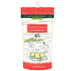 Майонез Выселковский 67% 220гр