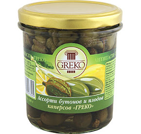 Ассорти бутонов и плодов каперсов Греко 280гр