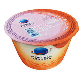 Крабовое мясо имитированное в сырном соусе Морская Планета 200гр