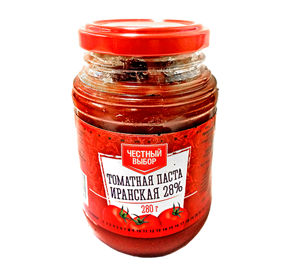 Томатная паста иранская 28% Честный Выбор ст/б 280гр