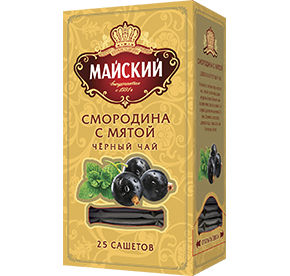 Чай черный Майский Смородина с Мятой 25 пакетиков