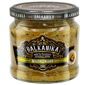 Малиджано Икра из зеленого печеного перца Балканика 360гр