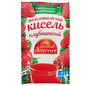 Кисель Клубничный быстрого приготовления му 30гр Русский аппетит 25₽