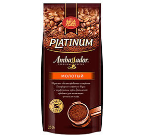 Кофе молотый Ambassador Platinum м/у 250гр