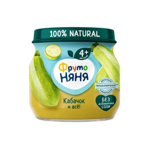Пюре ФрутоНяня кабачок, 80г. (для Мантеры)