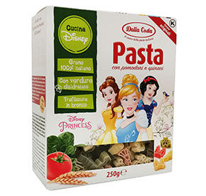 Макаронные изделия Disney фигурные со шпинатом и томатами Принцесса 250гр
