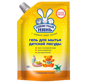 УШАСТ.НЯНЬ Гель д/мытья дет.посуды ромашка/алое 500мл