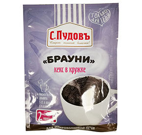 Смесь для выпечки Пудовъ Кекс в кружке Брауни пакет-саше 70г 60₽