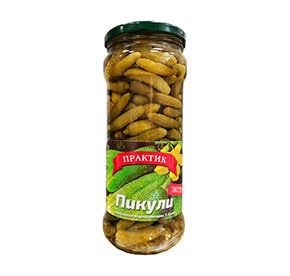 Огурцы корнишончики маленькие Пикули 1-3см 580мл